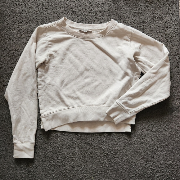 All Saints Tops - ALL SAINTS Sweatshirt Women's Small White Pullover Grunge Metal Side Clips